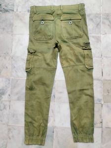 Olive Green Cargo Joggers