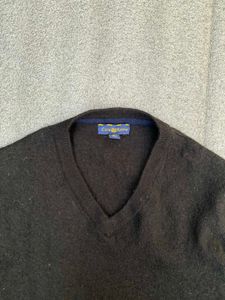 Men's Black V-Neck Sweater