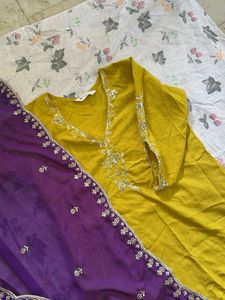 Mustard Kurta Set with Dupatta