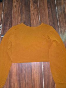 Mustard Yellow Cropped top and pants