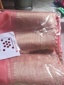 Beautiful Pink Saree with thread work