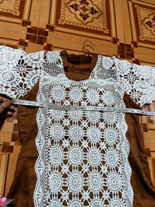 Elegant Brown &amp; White Kurta