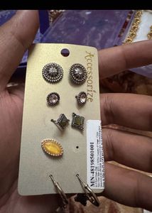 Charming Stud Earrings 5 Sets for Women sealed pac