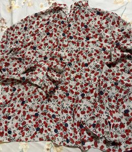 Korean style Floral Print Top