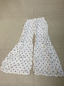 White Printed Palazzos