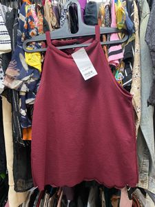 Maroon Sleeveless Tank Top