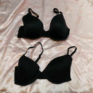 Comfortable Black Bras - Pack of 2
