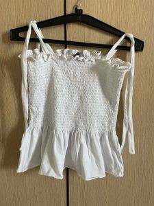 HARPA New White Smocked Camisole Top