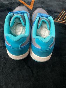 Stylish Gray &amp; Blue Sneakers