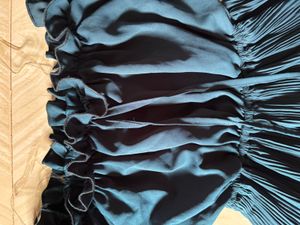 Elegant Off-Shoulder Pleated Tunic Top,size M
