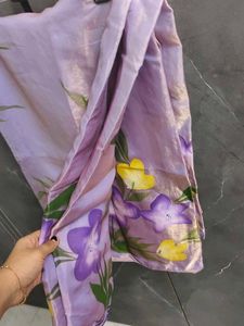 Beautiful Lilac Floral Saree
