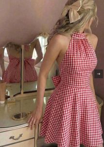Red Gingham Mini Dress