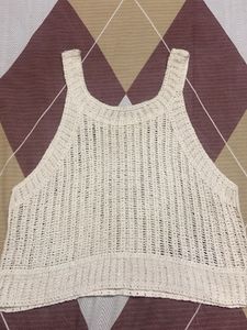Cream Knit Tank Top