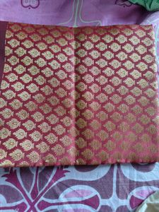 Elegant Red &amp; Gold silk blouse pieces