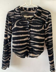 Patterned Long Sleeve Top