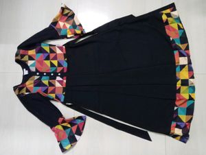 PAVITRA Kurti Size - S Solid Black Frock Kurti