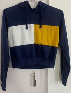 Navy Blue Hooded Sweatshirt