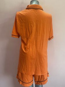 Orange "Good Morning" Pajama Set