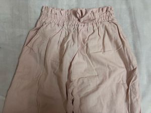 Pastel Pink Cotton Pants