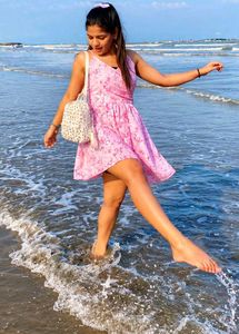 Cute Pink Floral Sundress