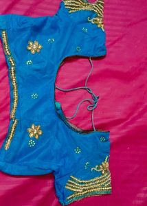 Net Heavy Stone Work  Blue 💙 Saree💙