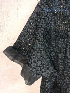 Elegant Black Lace Top Layered