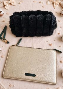 🆕Chic Metallic Gold Pouch Combo