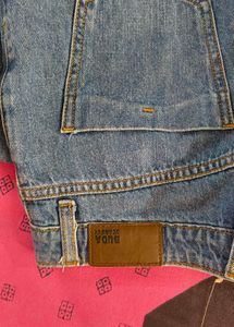 flared blue jeans