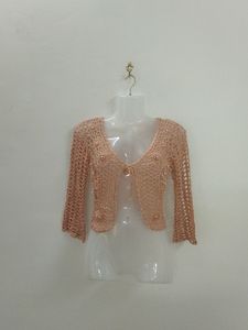PEARLS CROCHET CROP JACKETS