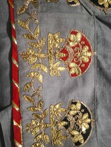 Beautiful Border Saree With Blouse...