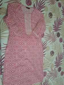 Printed Pink Kurta