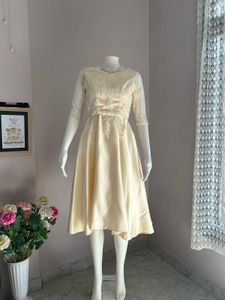 FIXED RATE Cream Lace Sleeve Dress