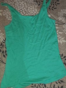 Aqua Blue V-Neck Tank Top