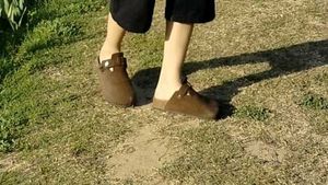 Brown Suede Clogs