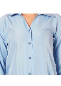 Light Blue Collared Button-Up Shirt