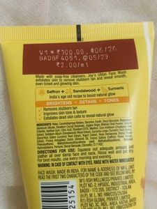 JOY Ubtan Tan Removal Face Wash