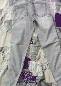 Striped Light Wash Jeans
