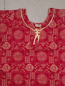 Red Printed Nightgown