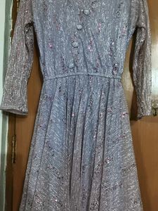 Sparkly Lavender Asymmetrical Dress