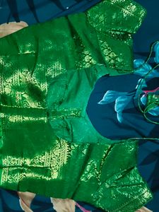 Stunning Emerald Green Embroidered Saree