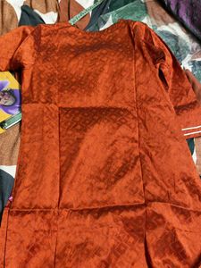 original brand Embroidered Kurta  - Teal &amp; Ora