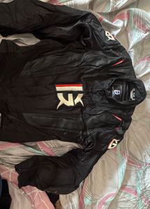 Men's Black Graphic Jacket racing biker