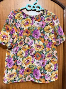 Vibrant Floral Print Top