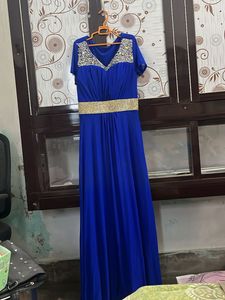 Royal Blue Embellished Ethnic Gown