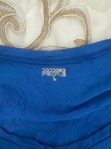 Blue Short Sleeve Top- L
