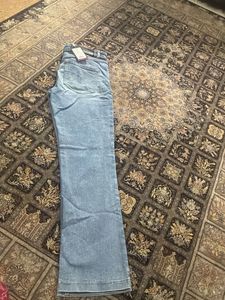 Light Wash Flared Denim Jeans