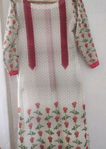 Transparent Boat Neck Kurti/Kurta