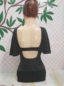 (900)Sparkly Black Bodysuit