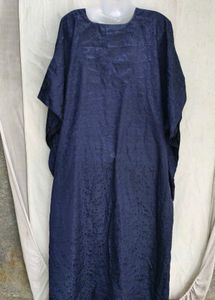 Elegant Navy Blue Embroidered Kaptan