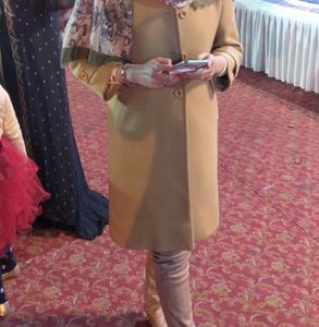 Elegant Tan Wool Coat